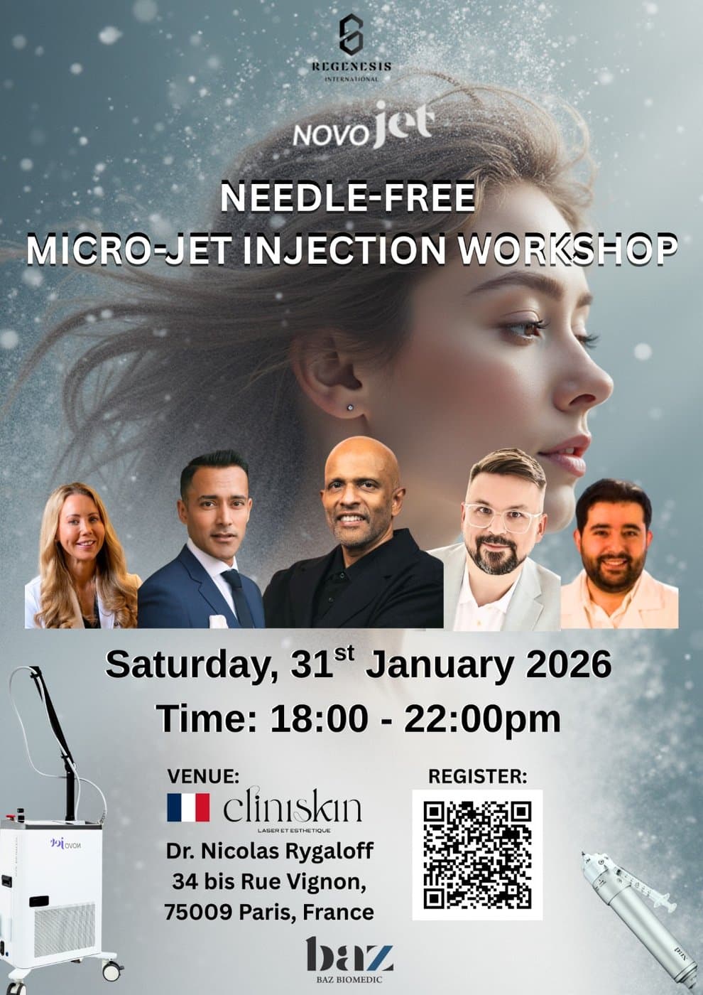 Poster: Needle-free micro jet injection workshop, Paris