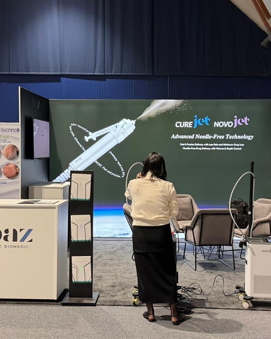 NovoJet presentation stage at an international congress
