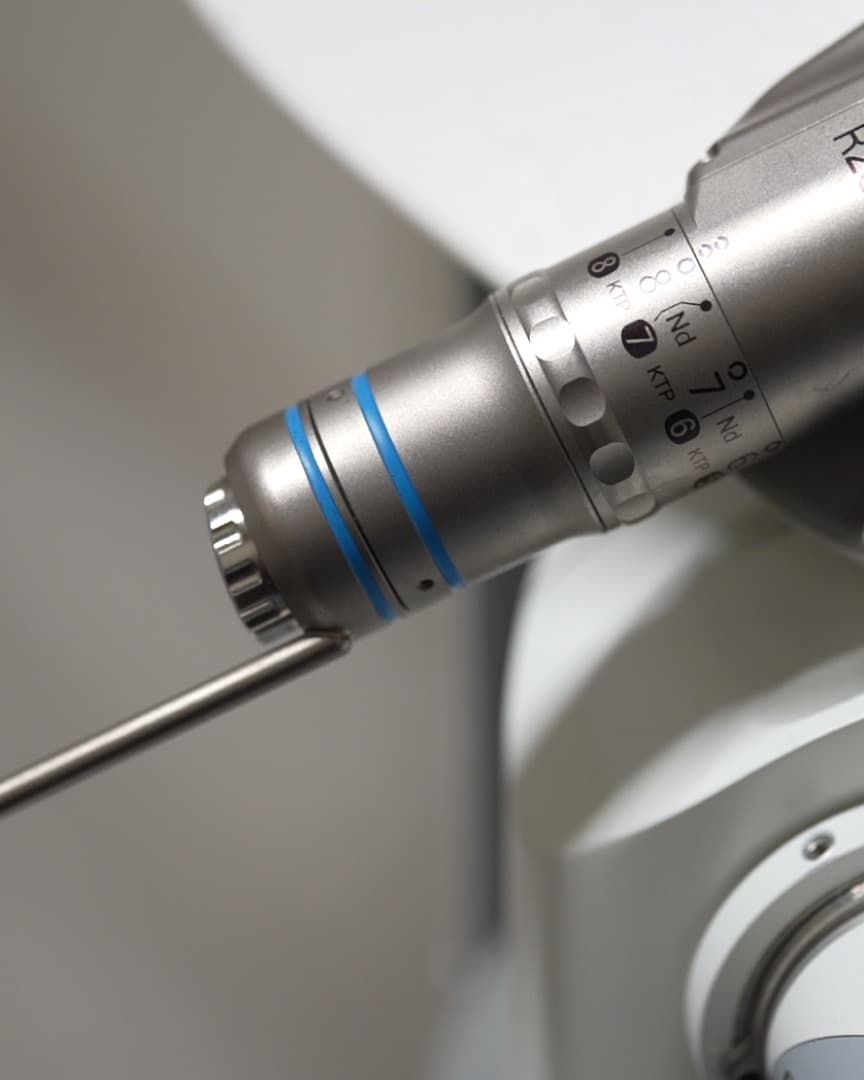 Laser handpiece during a GD Tone-Up Photo Booster treatment