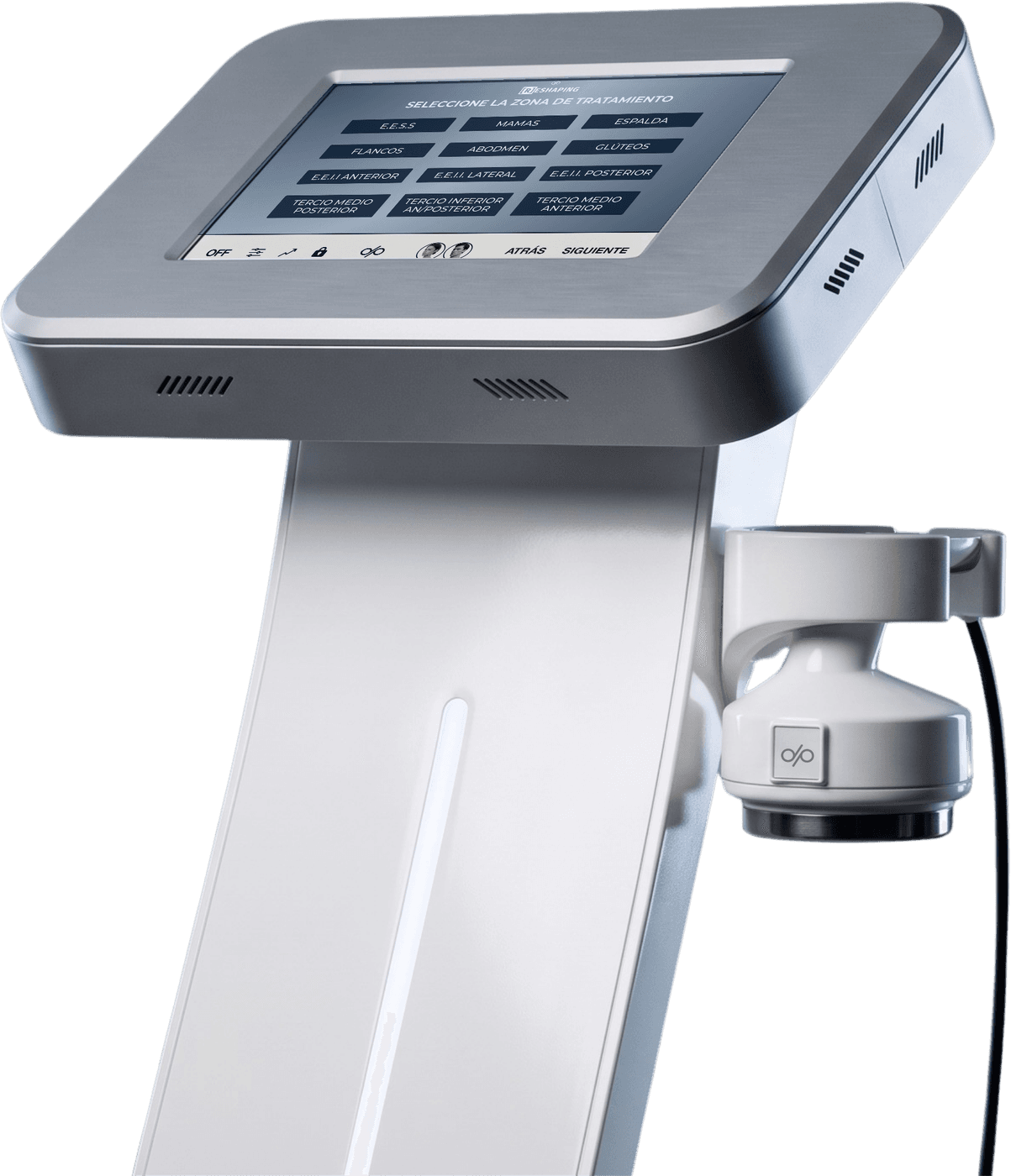 Deep Slim touchscreen and handpiece cradle