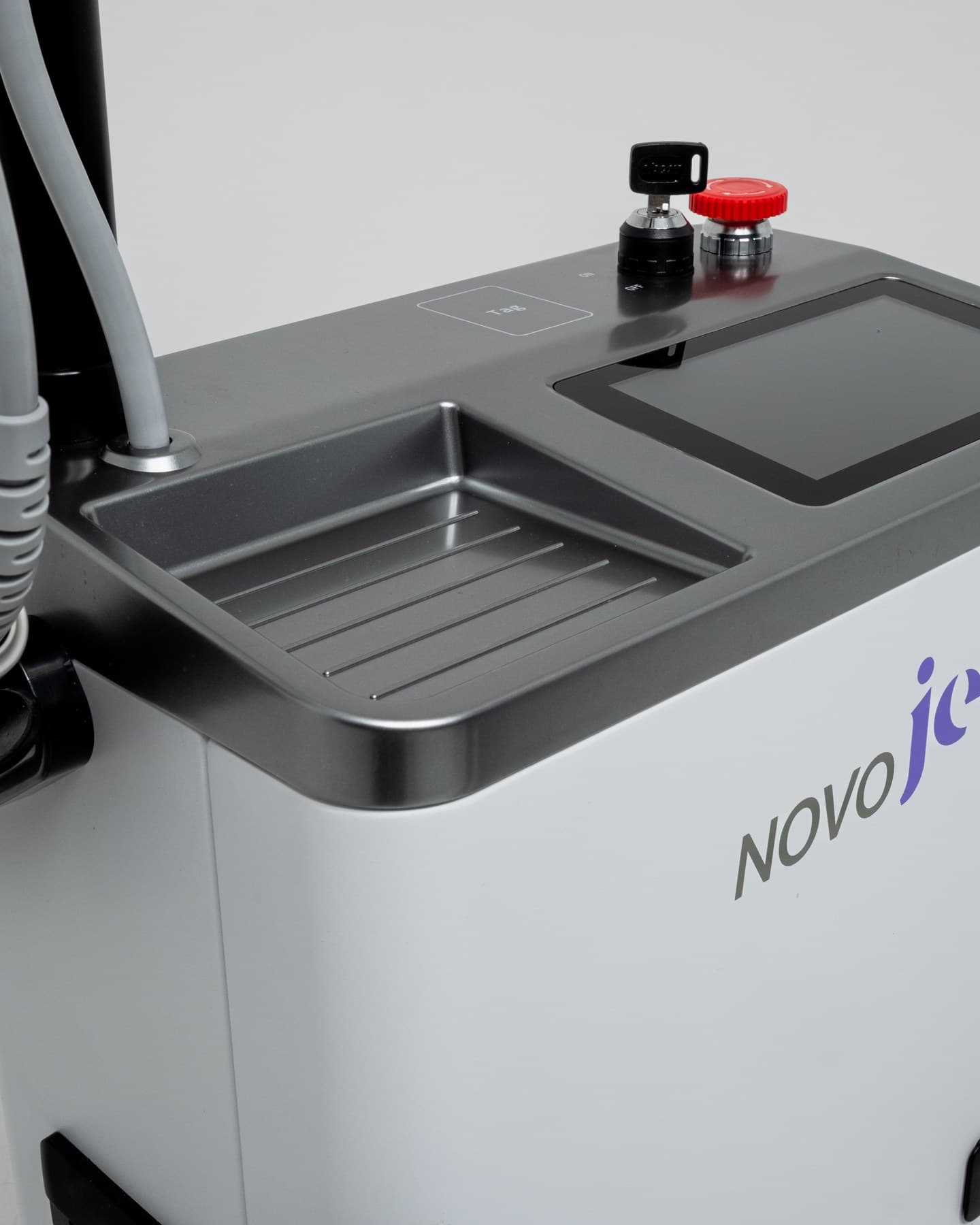 NovoJet control panel and handpiece cradle