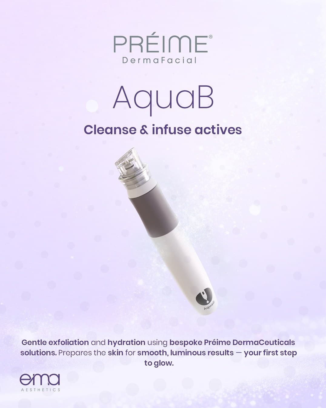 AquaB handpiece — cleanse and infuse actives